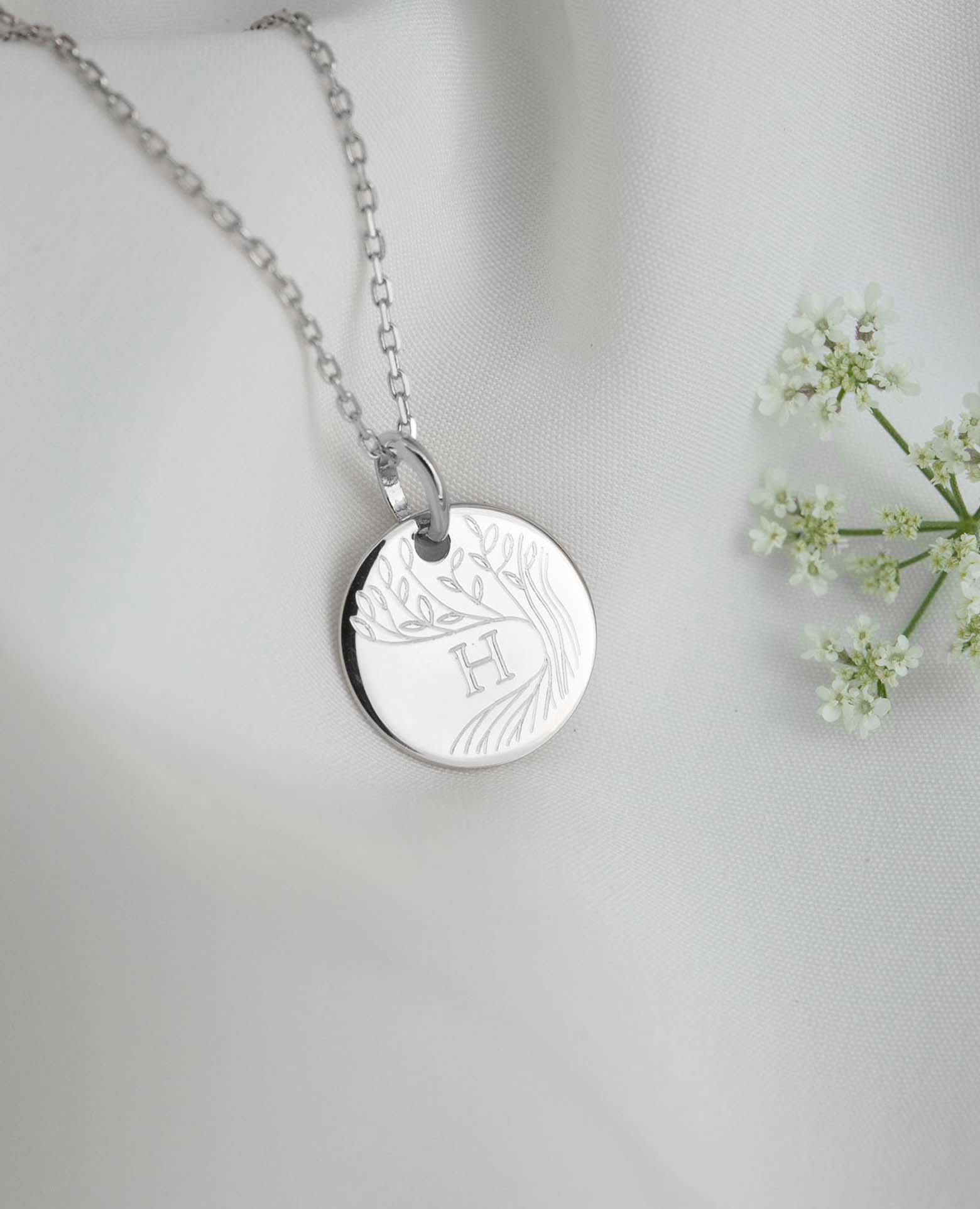 Médaille de baptême arbre de vie personnalisé arge