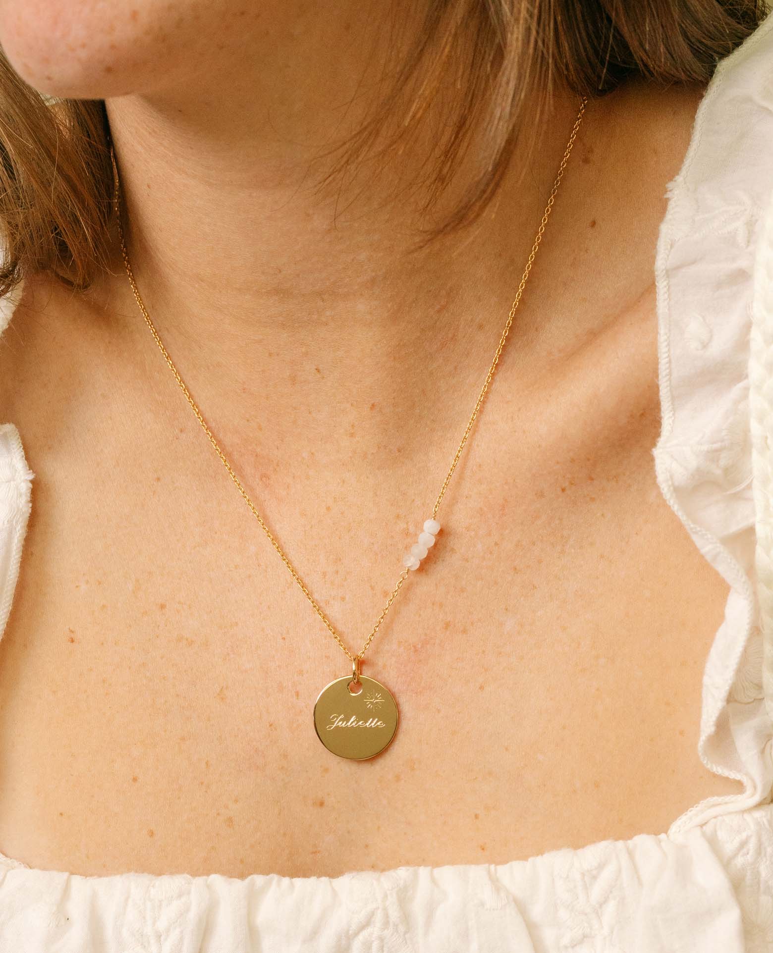 Collier pierre de naissance <i>Avril</i> - <small>